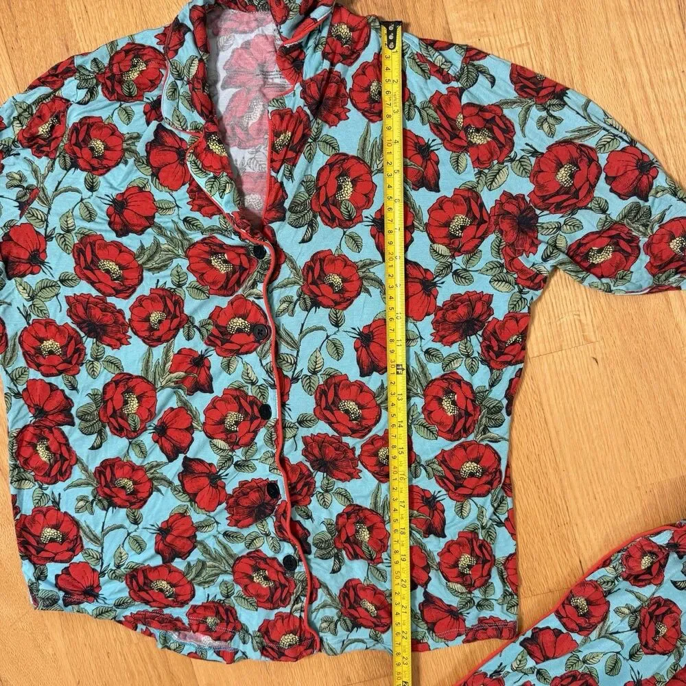 Posh Peanut x Alice + Olivia Pajama Set $116 Beach Bliss M Bamboo Pockets Cozy